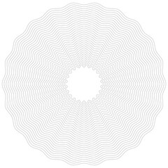 zigzag art lines. geometric circular element with wavy, abstract circular element, zigzag circle line pattern