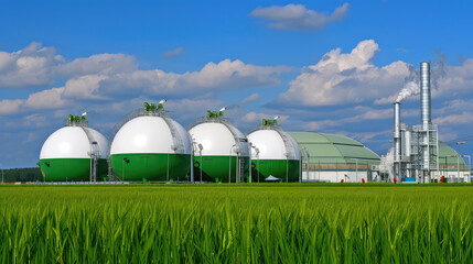 Tanks for storing methane - the result of processing agricultural waste to produce an environmentally friendly source of energy. Compact tank for storing methane from agricultural waste.