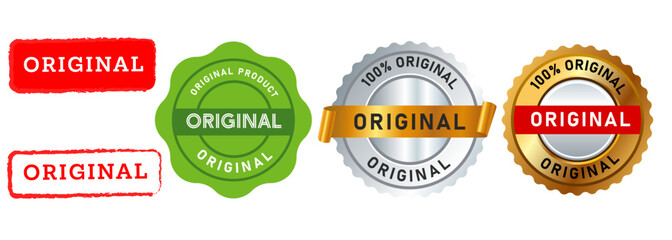original rubber stamp seal emblem sign guarantee genuine product marketing