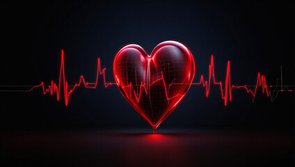 Fototapeta premium Abstract human heart shape HD