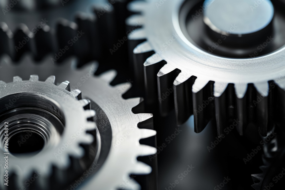 Poster gear system. background with selective focus and copy space