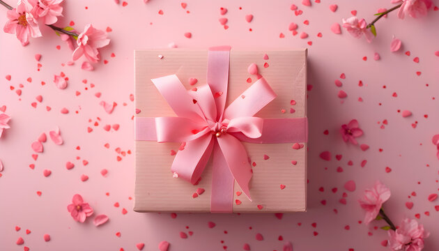 The image features a beautifully decorated gift box, representing celebrations such as birthdays, Mother's Day, Valentine's Day, and Christmas.