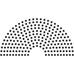 Halftone dots pattern. Black and white dots on white background