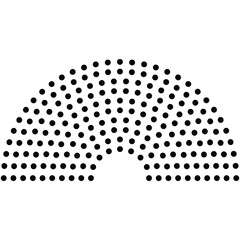 Halftone dots pattern. Black and white dots on white background