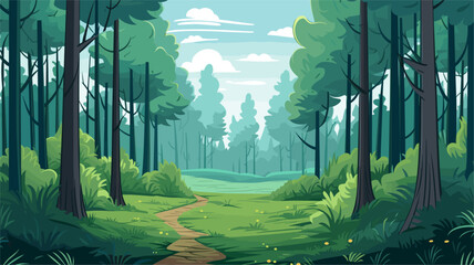Dense woodland vector background featuring a lush forest canopy  capturing the dense and textured beauty of nature's woodlands in a visually captivating composition. simple minimalist illustration