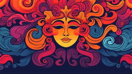 Vectorized vibrant patterns inspired by Hindu art  capturing the intricate designs and cultural vibrancy in a colorful and meaningful vector background. simple minimalist illustration creative