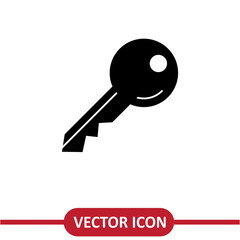 Key icon vector flat simple illustration on white background..eps