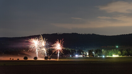 Feuerwerk beim Taunus Flugfest auf dem Flugplatz Neu-Anspach / Wehrheim Obernhain im...