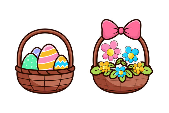 illustration design of easter day themed design elements