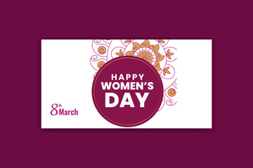 women's day social media flower design template 