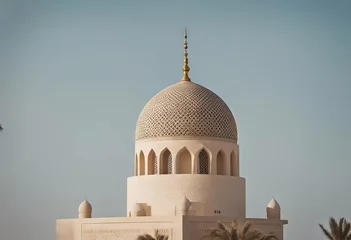 Papier Peint photo autocollant Half Dome Arabia moon Saudi half minaret Jiddah