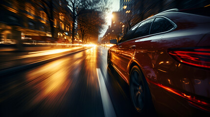 long exposure photography of blurred car passing