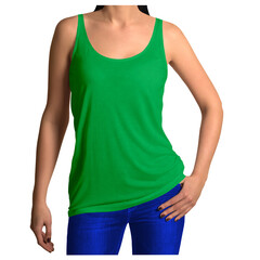 Use this Front View Sweet Girl Tank Top Mockup In Simply Green Color, to make your design is displayed as effectively and more beautiful.