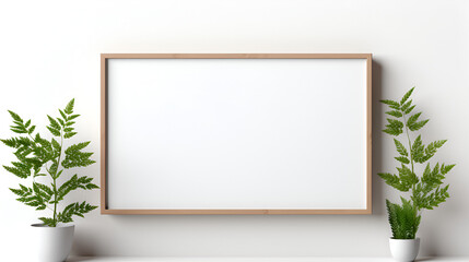 Fototapeta na wymiar realistic wooden frame on white background