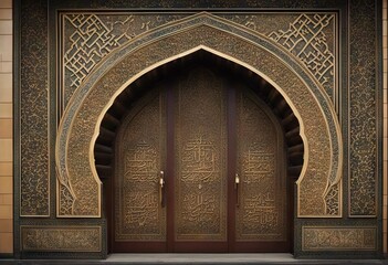 Great June calligraphy 23 2023 Door Indonesia Ornament Allah Muhammad mosque Praya