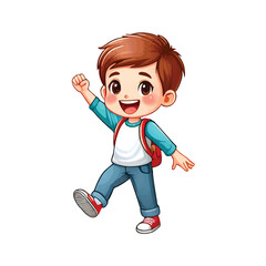HAPPY KIDS CHARACTER VECTOR ART DESIGN