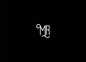 MR  initial logo design and creative logo