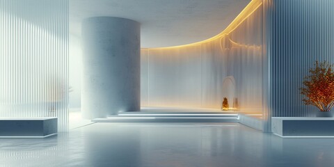 Advanced background High-end venue space 3D rendering
