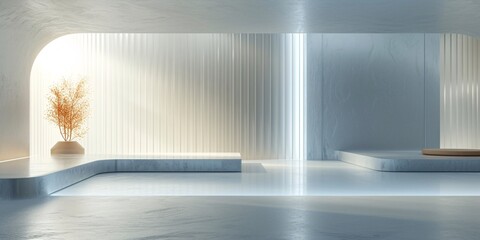 Advanced background High-end venue space 3D rendering