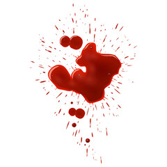 red heart made of blood