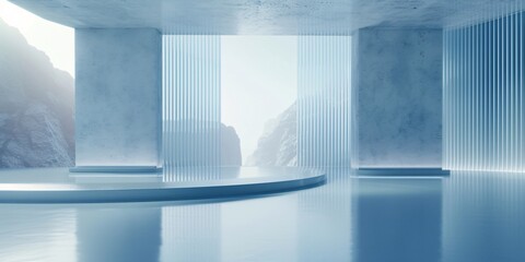 Advanced background High-end venue space 3D rendering