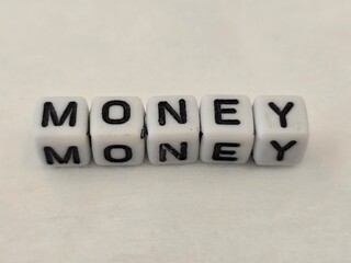 Money Spelling Dice Texture