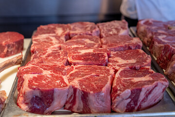raw beef steaks