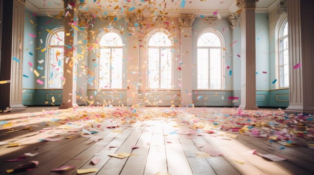 Atmosphere after the birthday party,After the joyous birthday bash or a splendid wedding celebration, 