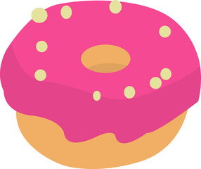 Donut with illustration