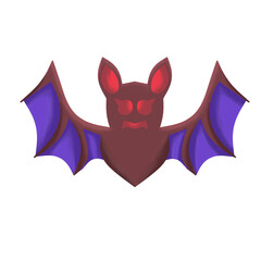 Halloween bat watercolor illustration