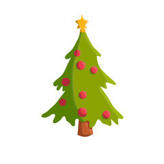 christmas tree vector illustration