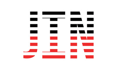 JIN three initial letter iconic line negative space minimal logo design vector template. monogram, abstract, wordmark, business, typography, minimalist, brand, company, flat, modern, unique, simple