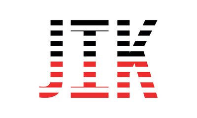 JIK three initial letter iconic line negative space minimal logo design vector template. monogram, abstract, wordmark, business, typography, minimalist, brand, company, flat, modern, unique, simple