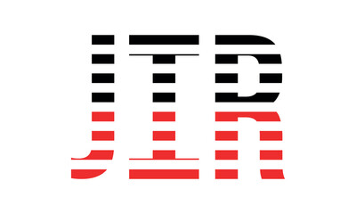 JIR three initial letter iconic line negative space minimal logo design vector template. monogram, abstract, wordmark, business, typography, minimalist, brand, company, flat, modern, unique, simple