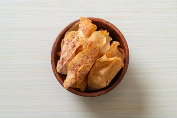 Taro Chips - fried or baked sliced taro