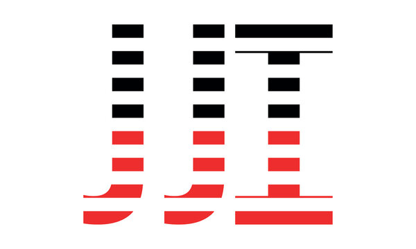 JJI three initial letter iconic line negative space minimal logo design vector template. monogram, abstract, wordmark, business, typography, minimalist, brand, company, flat, modern, unique, simple
