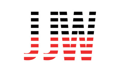 JJW three initial letter iconic line negative space minimal logo design vector template. monogram, abstract, wordmark, business, typography, minimalist, brand, company, flat, modern, unique, simple