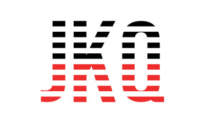 JKQ three initial letter iconic line negative space minimal logo design vector template. monogram, abstract, wordmark, business, typography, minimalist, brand, company, flat, modern, unique, simple