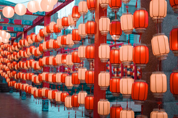Obraz premium Chinese style festive retro lanterns