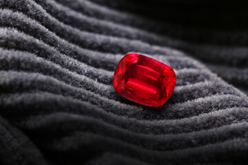 Romantic Diamond Ring and Red Rose - Symbol of Love, Marriage, and Beauty in Macro Close-Up -...