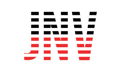 JNV three initial letter iconic line negative space minimal logo design vector template. monogram, abstract, wordmark, business, typography, minimalist, brand, company, flat, modern, unique, simple