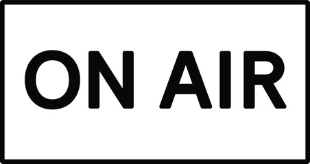 Rounded filled Editable stroke On Air Icon