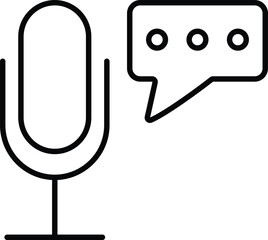 Rounded filled Editable stroke Talk Show Icon