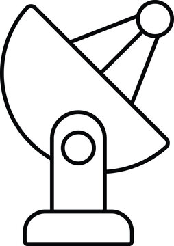 Rounded filled Editable stroke Satalight Dish Icon