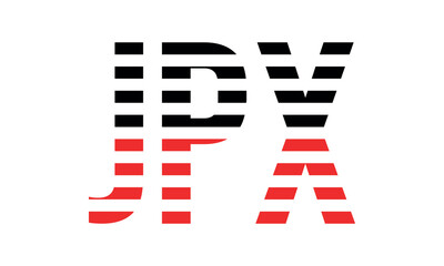 JPX three initial letter iconic line negative space minimal logo design vector template. monogram, abstract, wordmark, business, typography, minimalist, brand, company, flat, modern, unique, simple