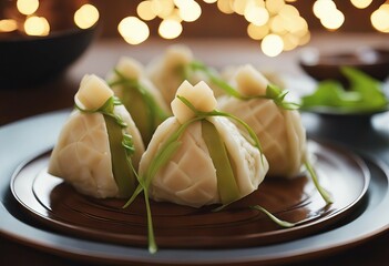 blurred that Eid Rice ul Fitr food eaten background Ketupat Dumpling Indonesian much very - obrazy, fototapety, plakaty