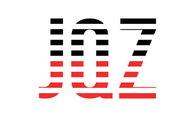 JQZ three initial letter iconic line negative space minimal logo design vector template. monogram, abstract, wordmark, business, typography, minimalist, brand, company, flat, modern, unique, simple