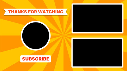 end screen background vector for video content