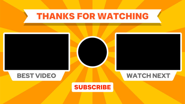 end screen background vector for video content