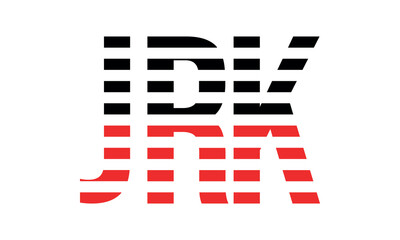 JRK three initial letter iconic line negative space minimal logo design vector template. monogram, abstract, wordmark, business, typography, minimalist, brand, company, flat, modern, unique, simple